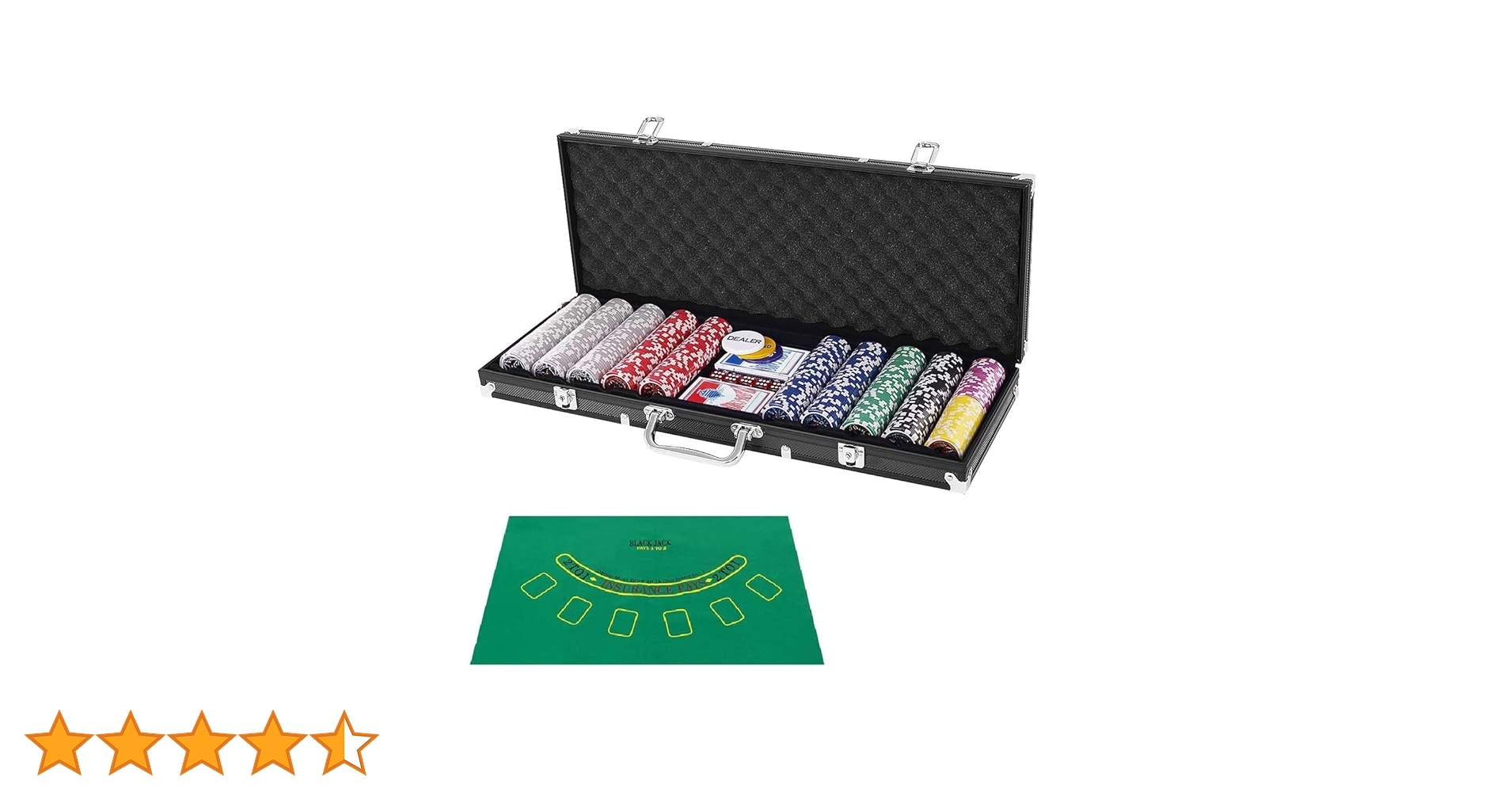 Amazon | COSTWAY ポーカーセット 500枚チップ 数字入り マット
